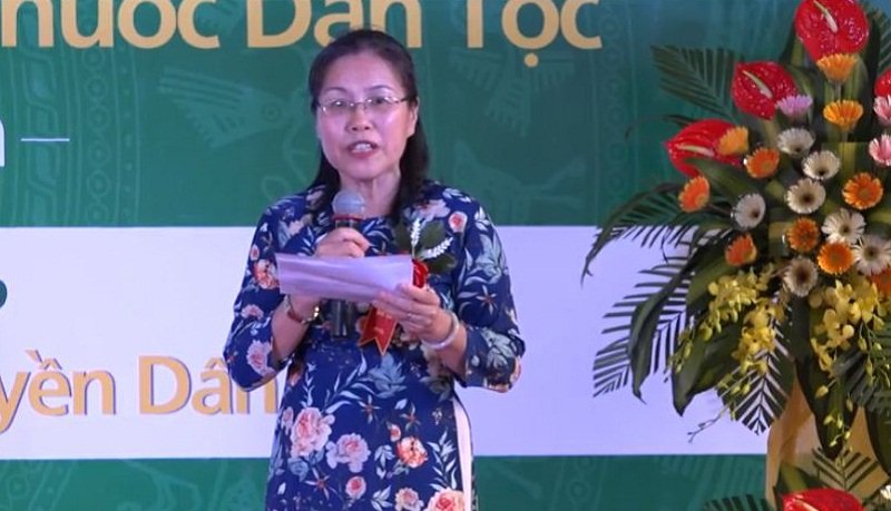 Tân viện Nguyễn Thị Vân Anh phát biểu tại buổi lễ