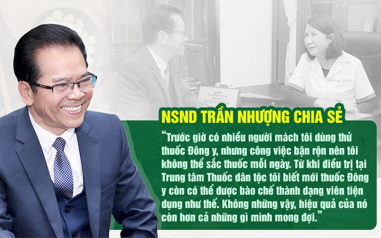 NSND Trần Nhượng chia sẻ hiệu quả bài thuốc chữa đau dạ dày tại Thuốc dân tộc