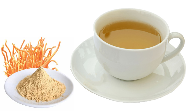 Bột trùng thảo thường được dùng để hãm trà uống 