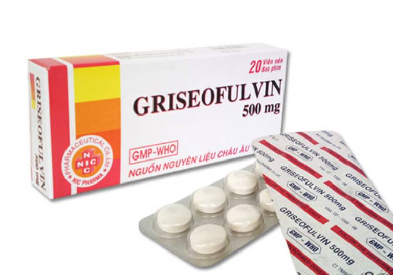 Thuốc trị nấm da đầu đường uống Griseofulvin 500mg