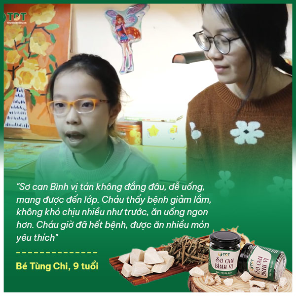 Chia sẻ từ bé Tùng Chi về bài thuốc dạ dày Sơ can Bình vị tán