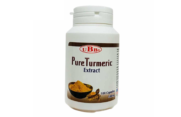 Thực phẩm chức năng Pure Turmeric Extract được sản xuất bởi hãng UBB, Mỹ