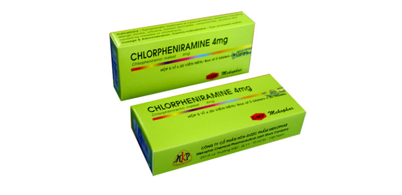 Thuốc trị mề đay mẩn ngứa cho trẻ em Chlorpheniramine