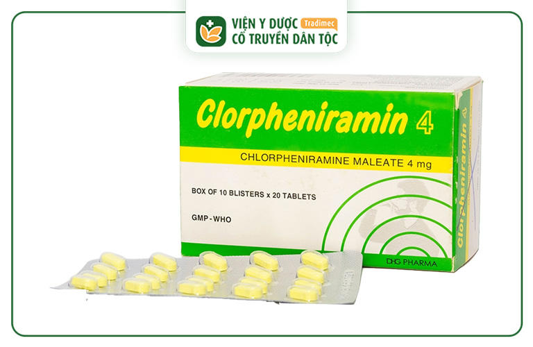 Clorpheniramin là thuốc kháng histamin H1 thường dùng chữa tổ đỉa