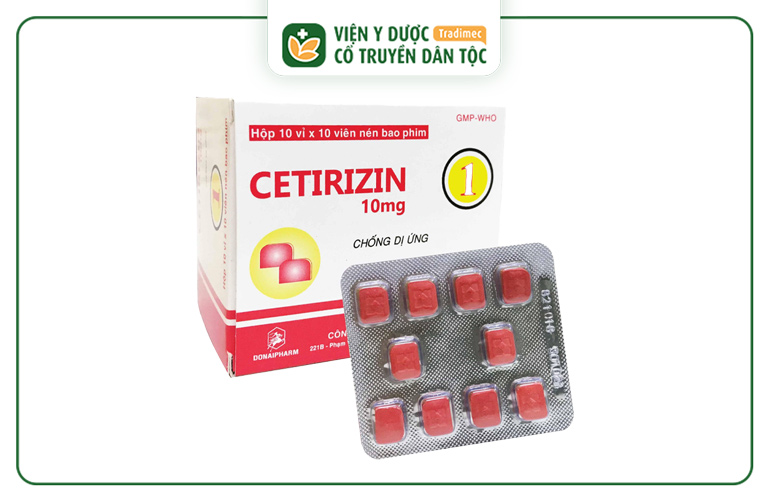 Cetirizin là một loại thuốc kháng histamine thế hệ thứ 2