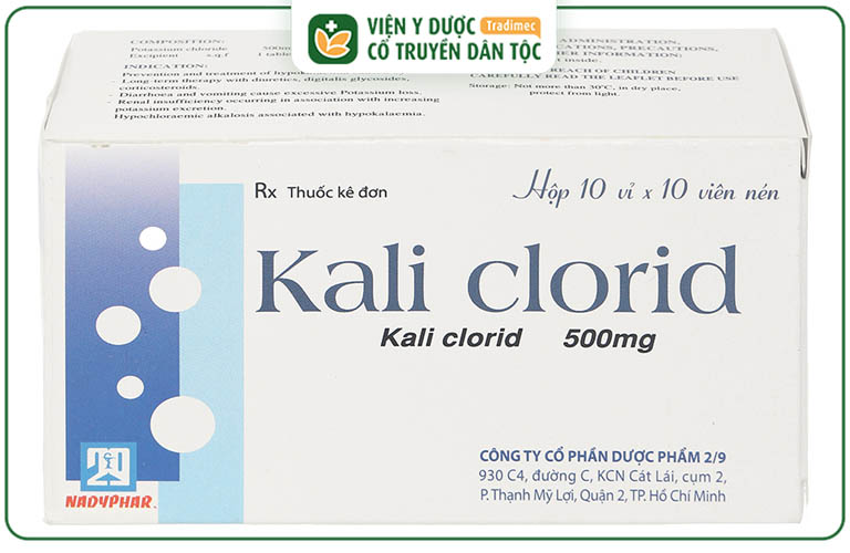 Thuốc chữa sỏi niệu quản Kali Clorid Nadyphar được sản xuất bởi Nadyphar