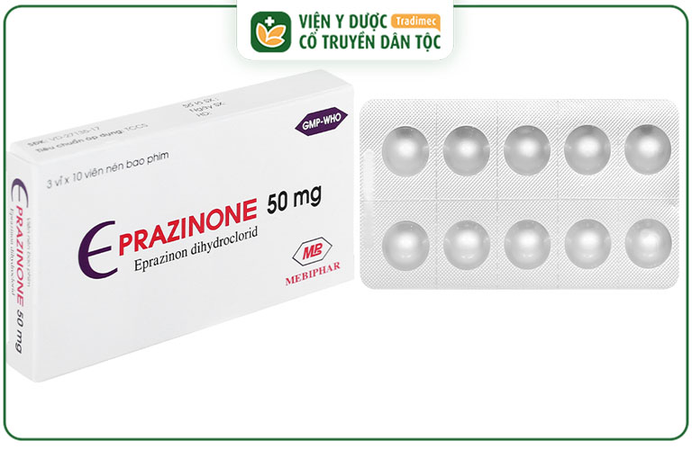 Eprazinone 50mg được nghiên cứu, sản xuất bởi công ty Mebiphar 