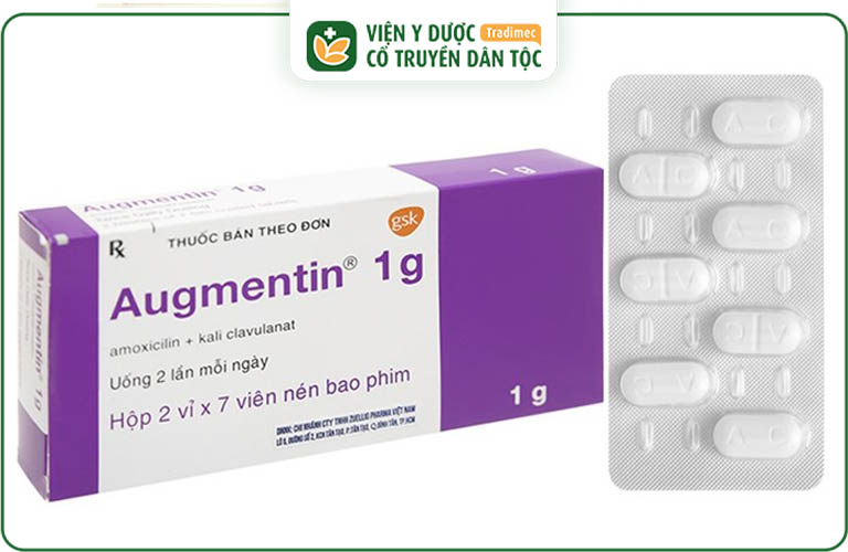 Augmentin có tác dụng chống khuẩn hại gây bệnh, đẩy lùi các triệu chứng của viêm tai giữa