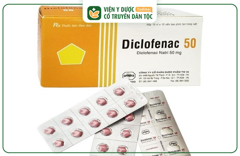 Diclofenac là thuốc chữa lạc nội mạc tử cung với khả năng kháng viêm, giảm đau
